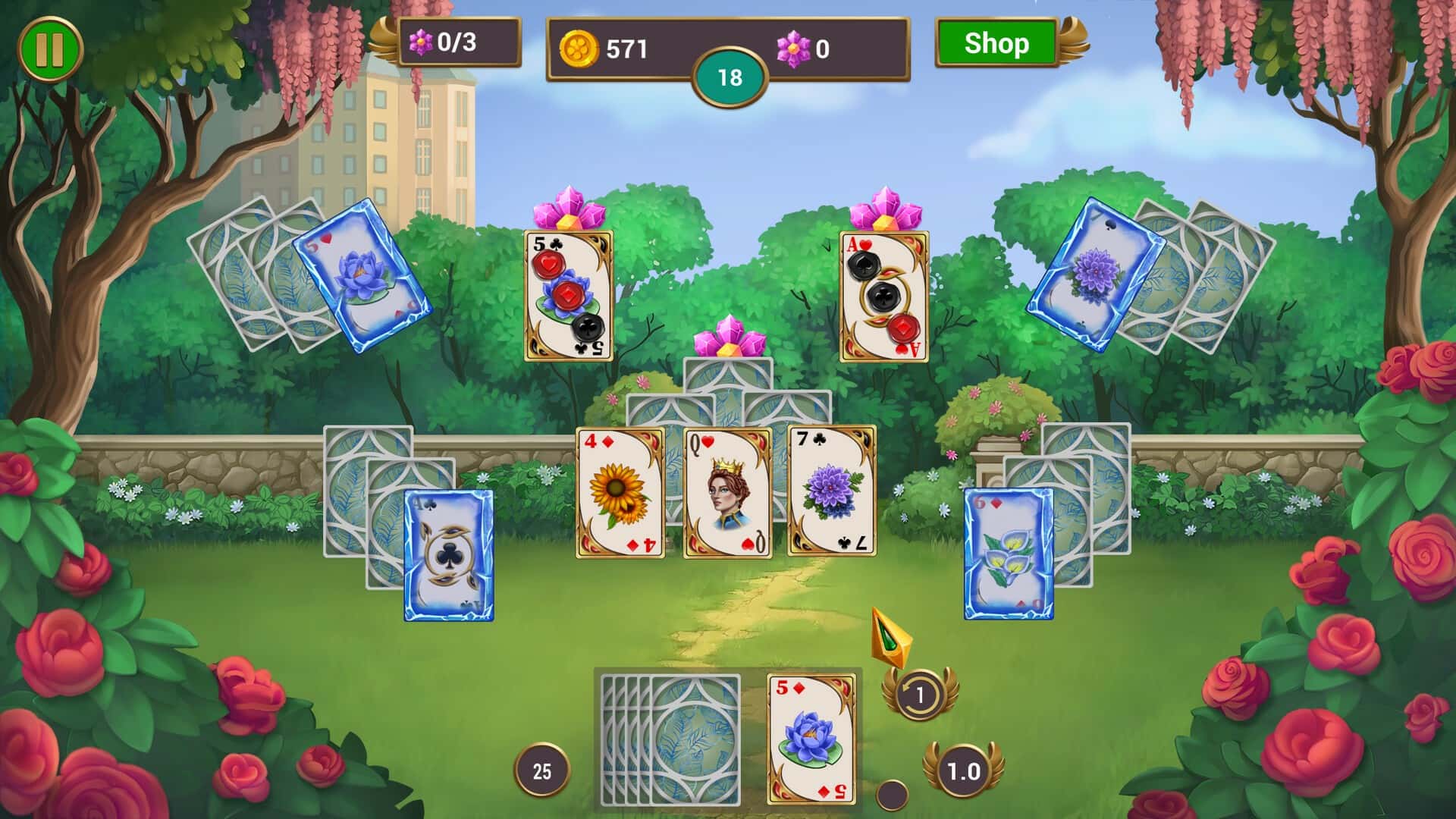 #1. Solitaire Quest: Garden Story (GOG) Podle: Playzzy Games