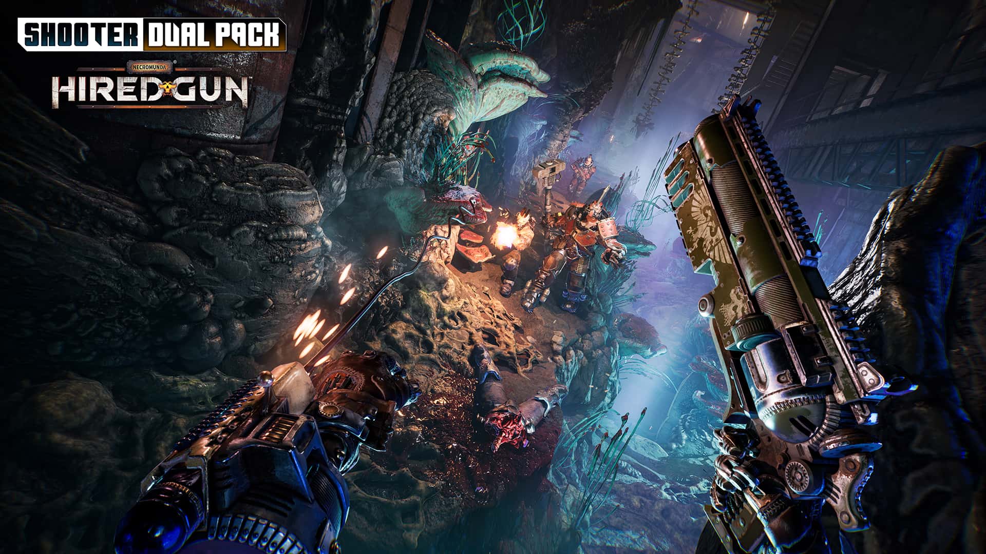 #6. Shooter Dual Pack - Necromunda: Hired Gun + Space Hulk: Deathwing - Enhanced Edition (GOG) Podle: Focus Entertainment