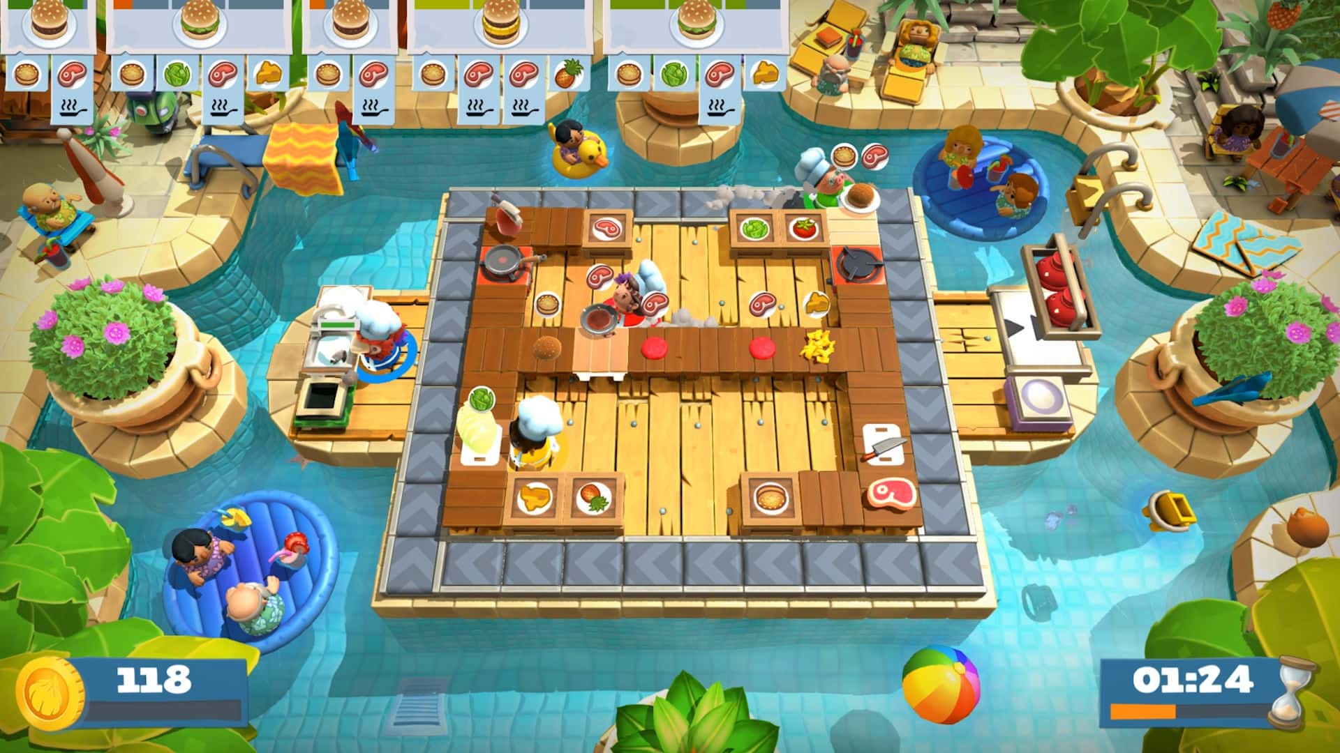 #5. Overcooked! 2 - Surf 'n' Turf (GOG) 由: Team17 Digital LTD.