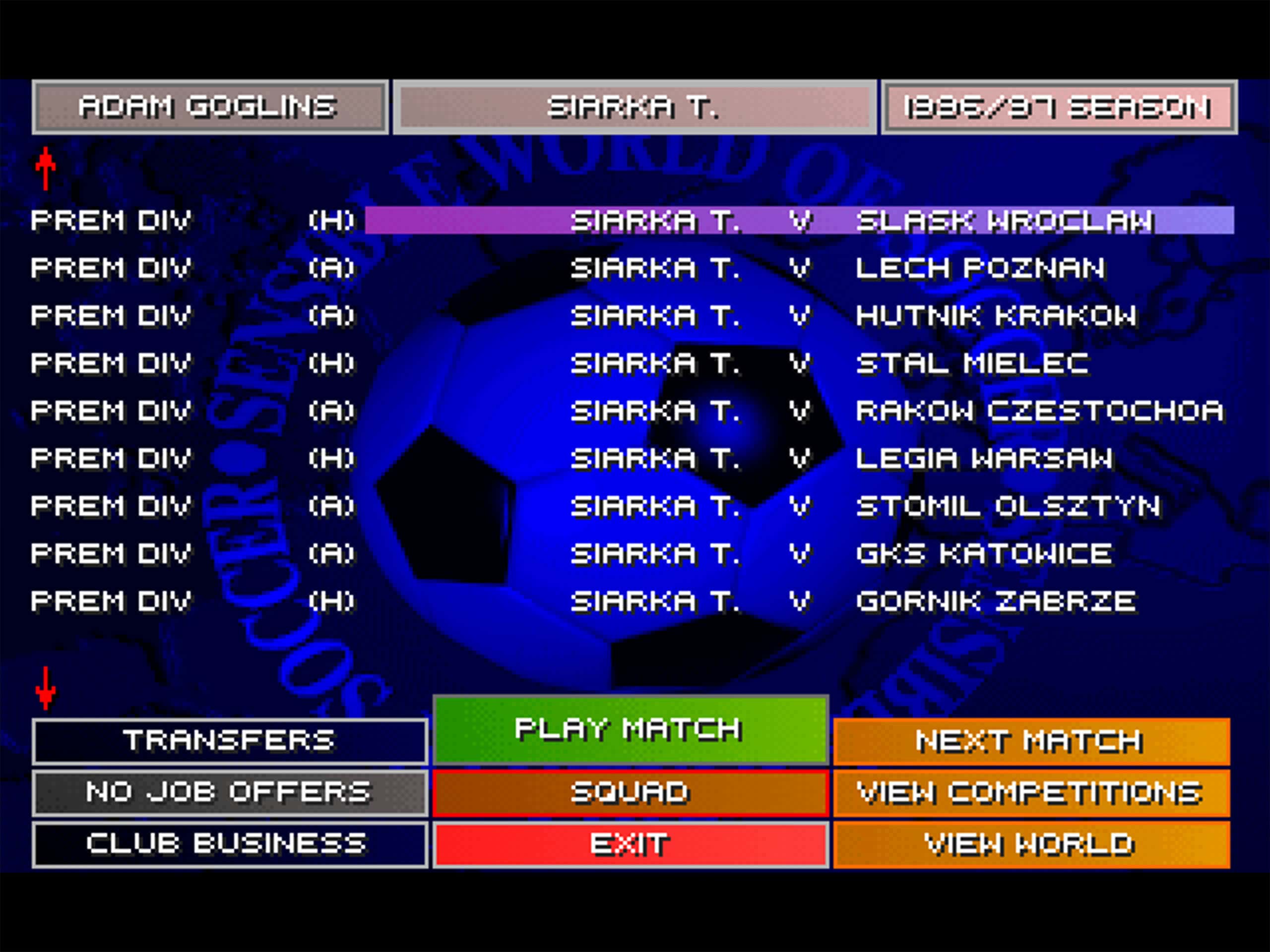 #3. Sensible World of Soccer 96/97 (GOG) 由: Codemasters