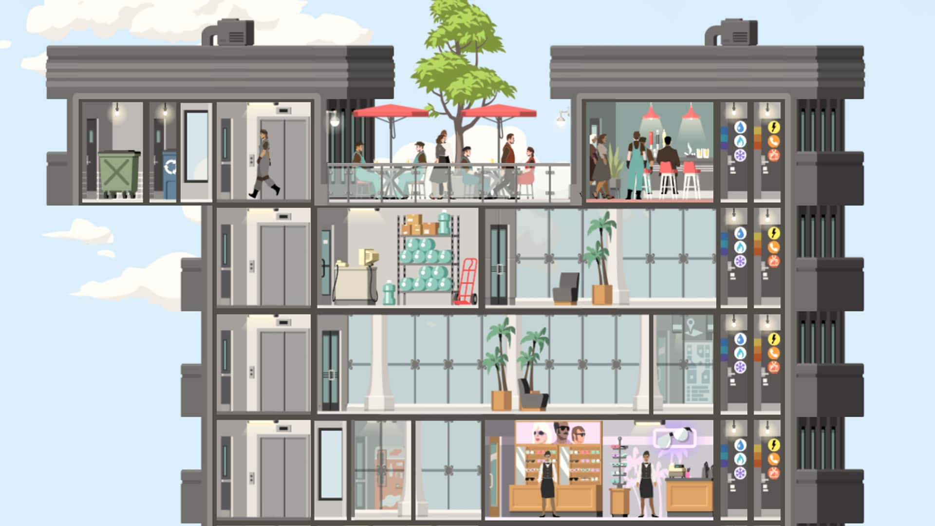 #4. Project Highrise: Miami Malls (GOG) Bởi: Kasedo Games