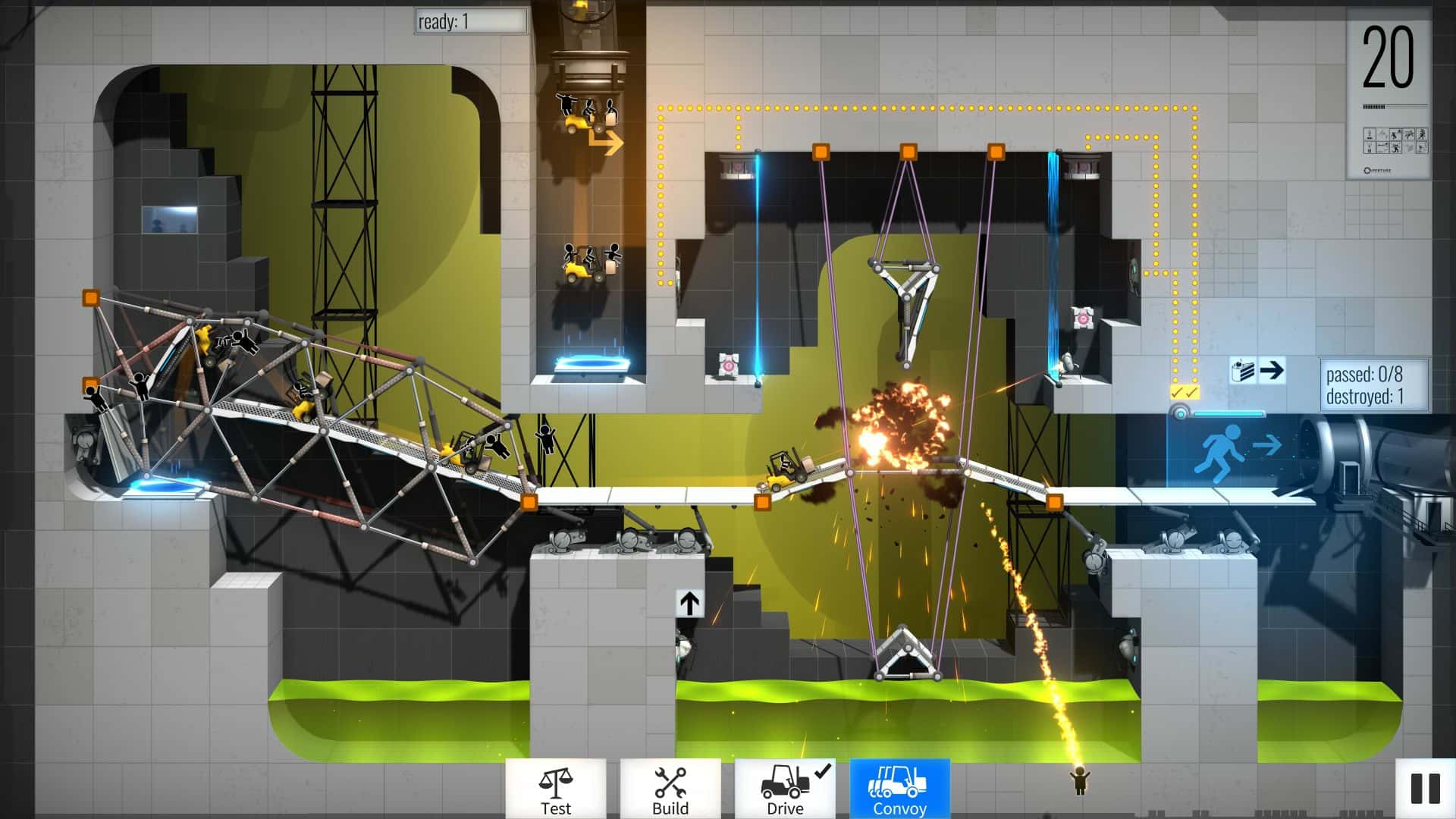 #4. Bridge Constructor Portal (GOG) โดย: Headup