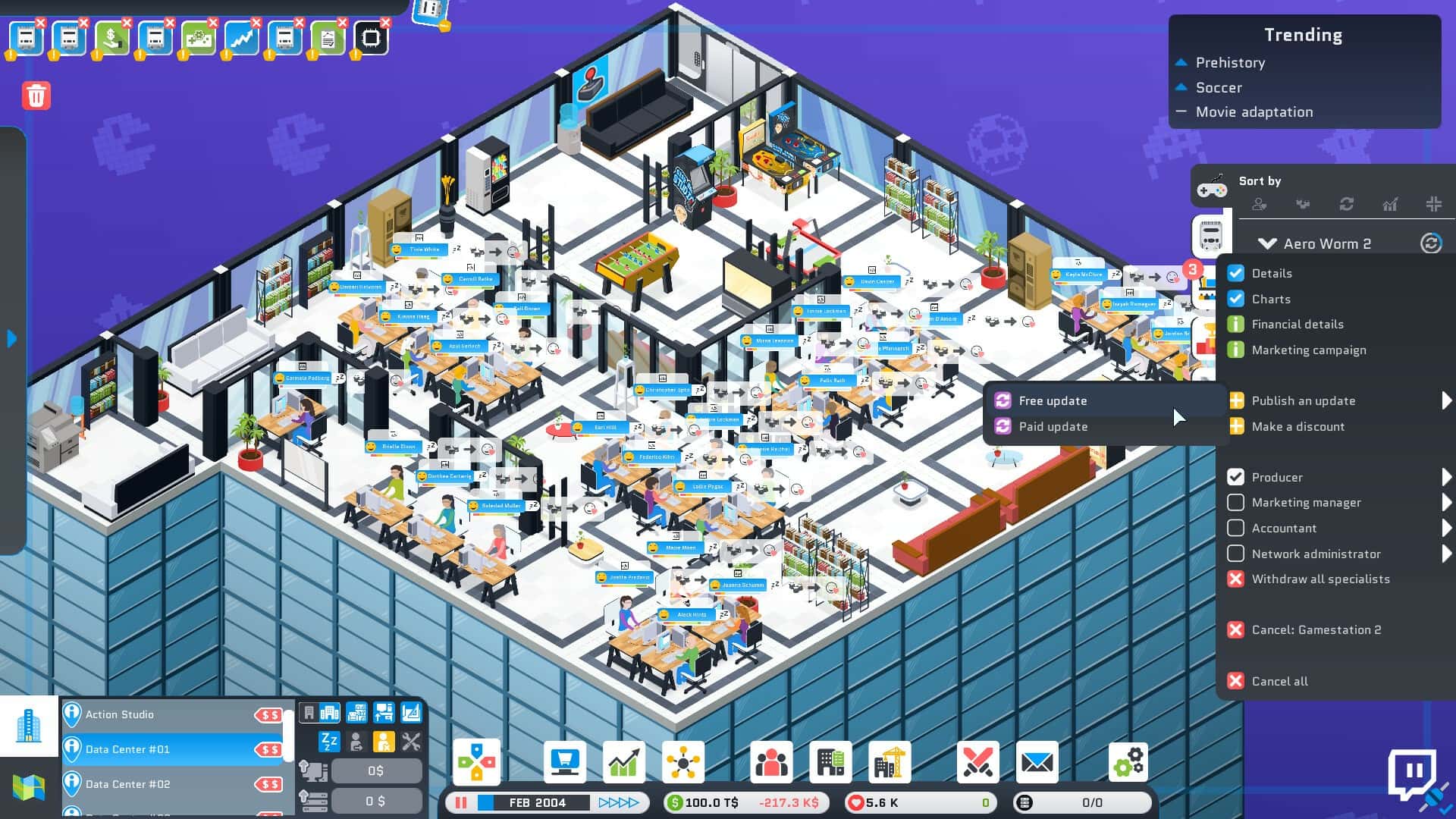 #8. City Game Studio: a tycoon about game dev (GOG) 由: Binogure Studio