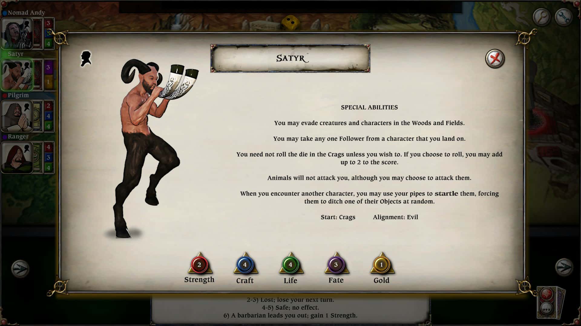 #3. Talisman Character - Satyr (GOG) Podle: Nomad Games