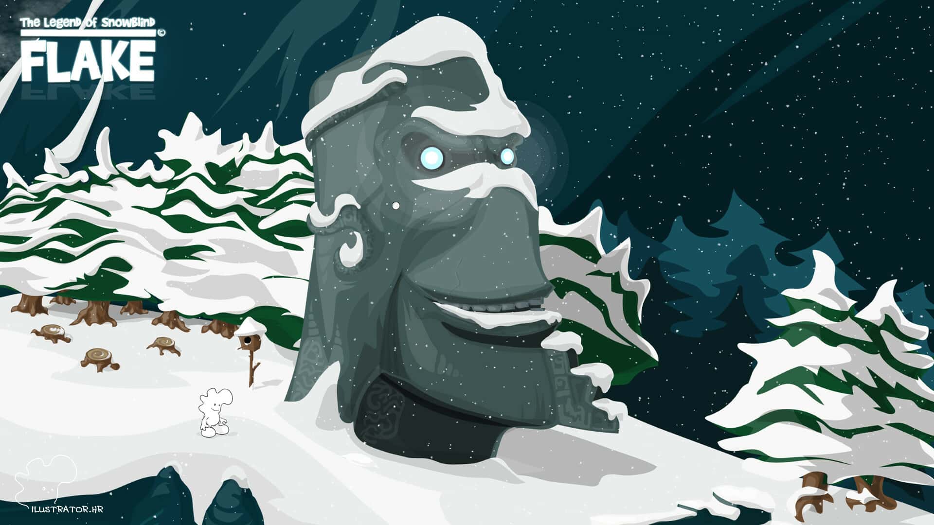 #8. FLAKE The Legend of Snowblind Demo (GOG) Bởi: Ilustrator.hr