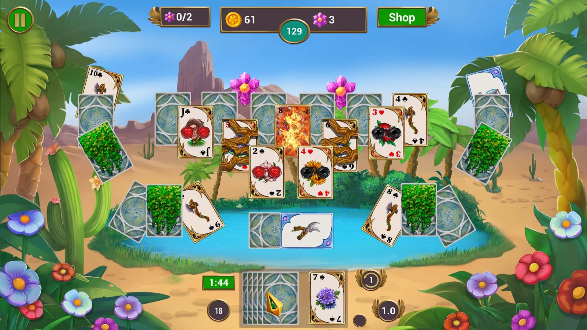 #8. Solitaire Quest: Garden Story (GOG) Podle: Playzzy Games