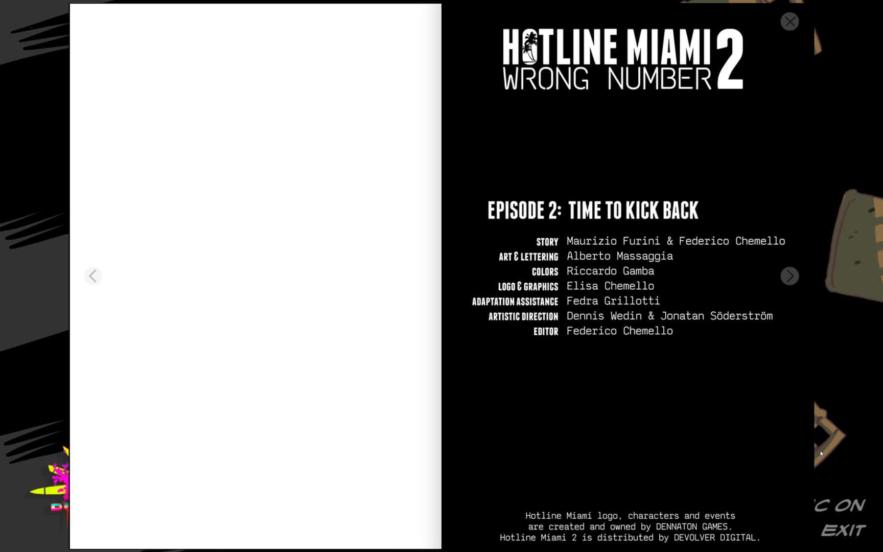 #4. Hotline Miami 2: Wrong Number - Digital Comics (GOG) By: Devolver Digital