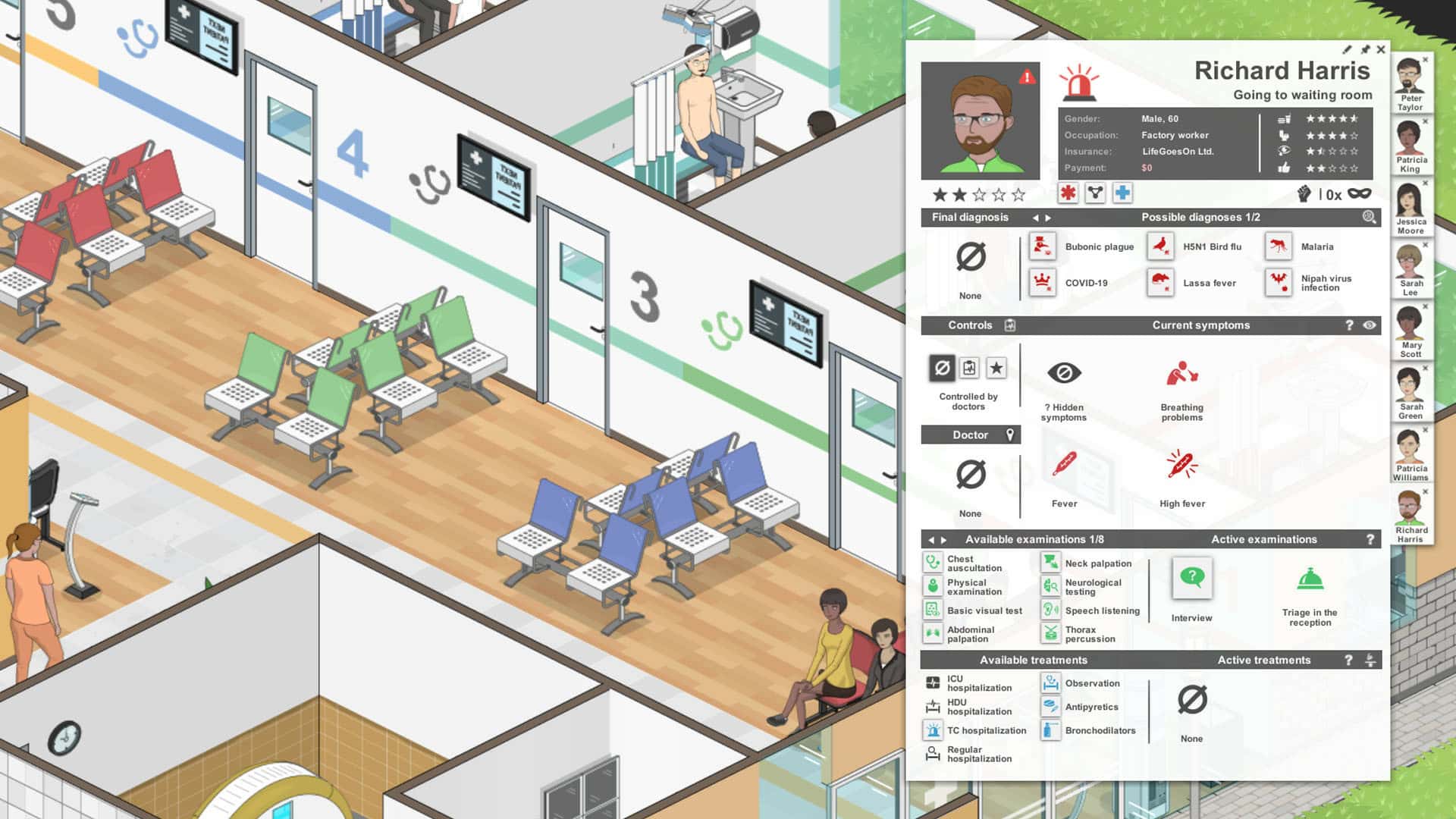 #2. Project Hospital - Department of Infectious Diseases (GOG) Bởi: Oxymoron Games