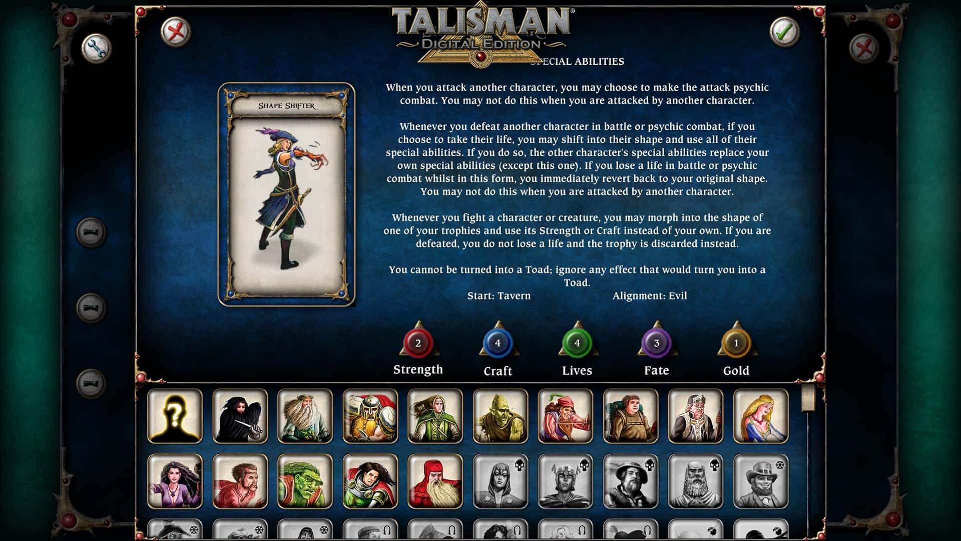 #4. Talisman Character - Shape Shifter (GOG) โดย: Nomad Games